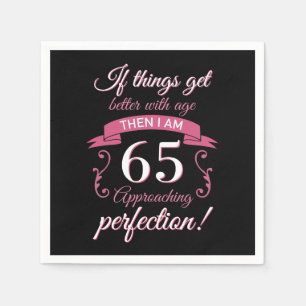 Funny 65. Geburtstag 'Perfection' Serviette