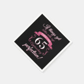 Funny 65. Geburtstag 'Perfection' Serviette (Ecke)