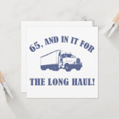 Funny 65. Geburtstagsgeschenk Karte (Vorderseite/Rückseite Beispiel)