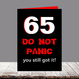 Funny 65. Geburtstagskarte für Männer Karte