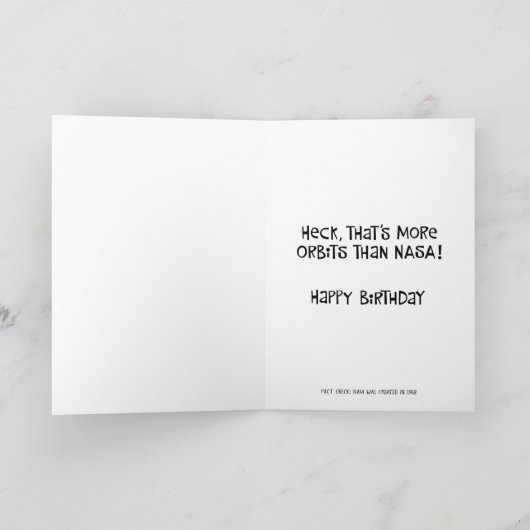 Funny 65. Orbit Geburtstag Karte (Innenseite)