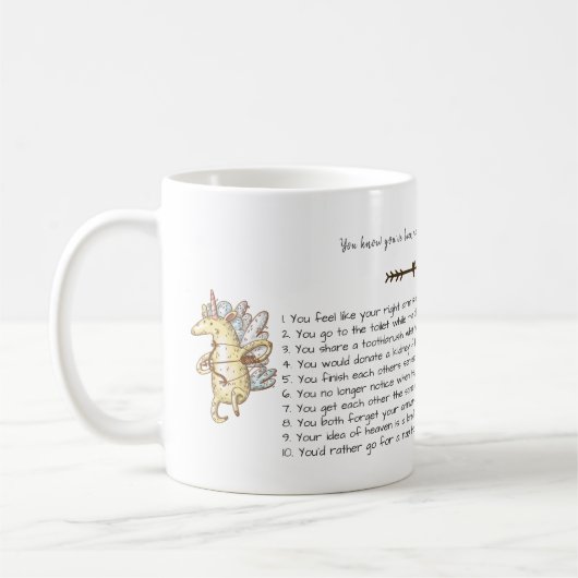 FUNNY 65th Wedding Anniversary Unicorns maßgeschne Kaffeetasse (Links)