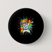 Funny 67 Baseball Dabbing Cat 6 7 Dripng Ice Cream Button (Vorderseite)