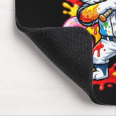 Funny 67 Baseball Dabbing Cat 6 7 Dripng Ice Cream Mousepad (Ecke)