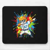 Funny 67 Baseball Dabbing Cat 6 7 Dripng Ice Cream Mousepad (Vorne)