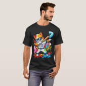 Funny 67 Baseball Dabbing Cat 6 7 Dripng Ice Cream T-Shirt (Vorne ganz)