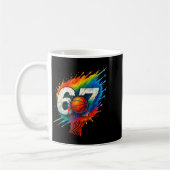 Funny 67 Basketball Six Seven 6 7 Meme 67  Kaffeetasse (Links)