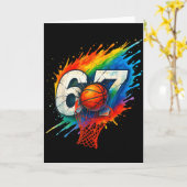 Funny 67 Basketball Six Seven 6 7 Meme 67  Karte (Gelbe Blume)