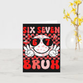 Funny 67 Bruh Valentines Six Seven Meme Hearts 6 7 Karte (Gelbe Blume)