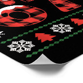 Funny 67 Buffalo Plaid Christmas Snow Ugly Sweater Poster (Ecke)