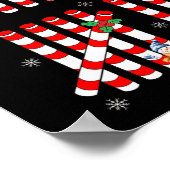 Funny 67 Candy Cane Tally Marks Christmas Six Seve Poster (Ecke)