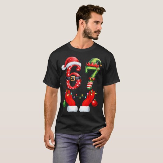 Funny 67 Christmas 6 7 Meme Pajamas Holiday Gen Al T-Shirt (Vorne ganz)