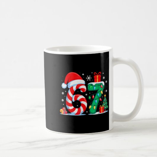 Funny 67 Christmas 6 7 Six Seven Meme 6 7 Matching Kaffeetasse (Rechts)