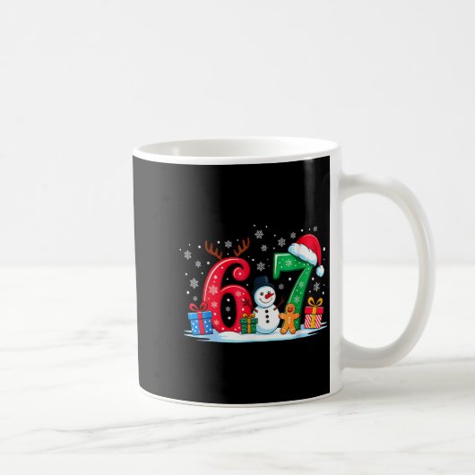 Funny 67 Christmas 6 7 Six Seven Meme 6 7 Matching Kaffeetasse (Rechts)