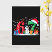 Funny 67 Christmas 6 7 Six Seven Meme 6 7 Matching Karte (Gelbe Blume)