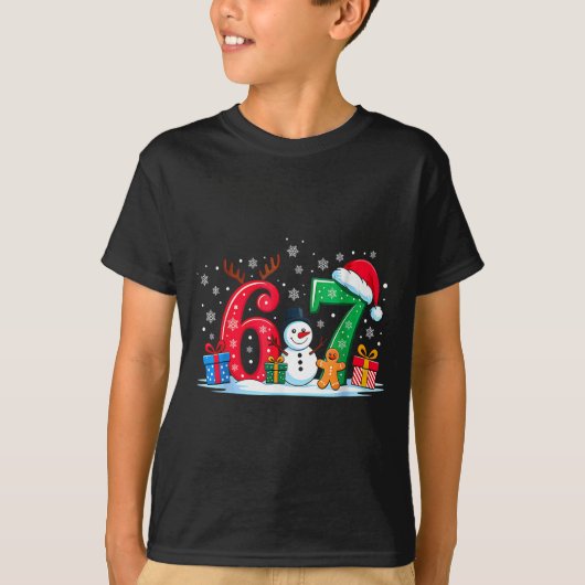 Funny 67 Christmas 6 7 Six Seven Meme 6 7 Matching T-Shirt (Vorderseite)