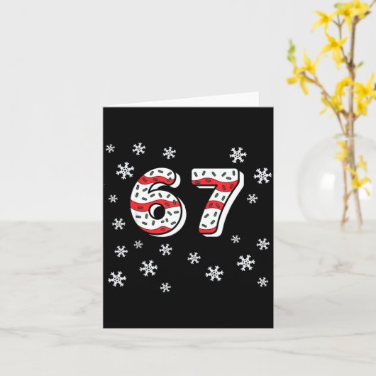 Funny 67 Christmas Cakes 67 Funny Kid 67 Christmas Karte (Gelbe Blume)