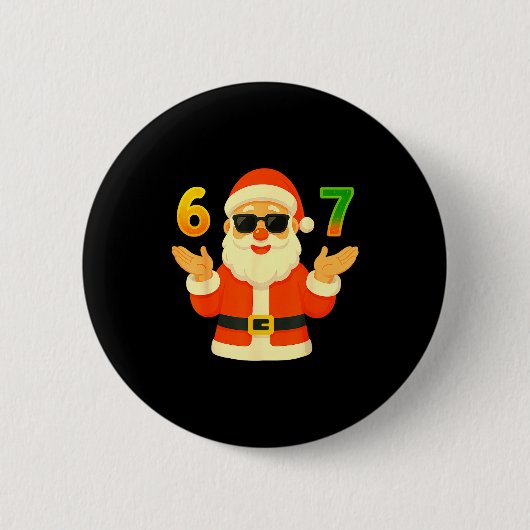 Funny 67 Christmas Design For Jolly Meme Fans Button (Vorderseite)