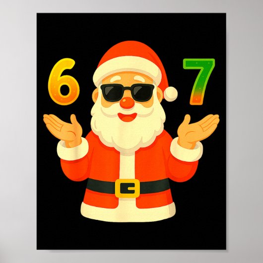 Funny 67 Christmas Design For Jolly Meme Fans Poster (Vorne)