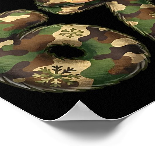 Funny 67 Christmas Holiday Camo Hunting Reindeer D Poster (Ecke)