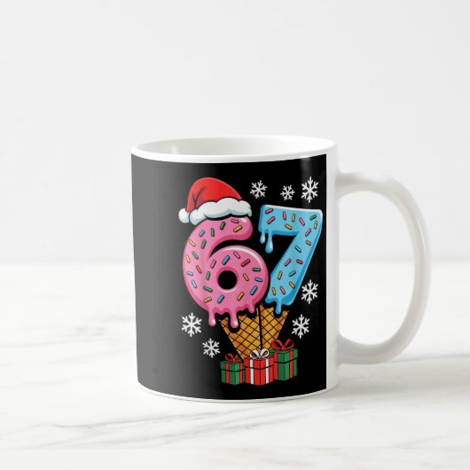 Funny 67 Christmas Meme Ice Cream 67  Kaffeetasse (Rechts)