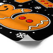 Funny 67 Christmas Oh Snap Gingerbread Man 6 7 Mem Poster (Ecke)