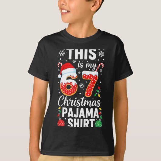 Funny 67 Christmas Pajamas Shirt Six Seven Meme Br (Vorderseite)