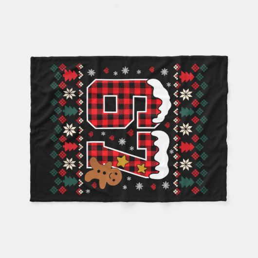 Funny 67 Christmas Pajamas Shirt Six Seven Meme Br Fleecedecke (Vorderseite (Horizontal))