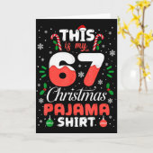 Funny 67 Christmas Pajamas Shirt Six Seven Meme Br Karte (Gelbe Blume)