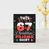 Funny 67 Christmas Pajamas Shirt Six Seven Meme Br Karte (Gelbe Blume)