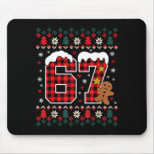 Funny 67 Christmas Pajamas Shirt Six Seven Meme Br Mousepad (Vorne)