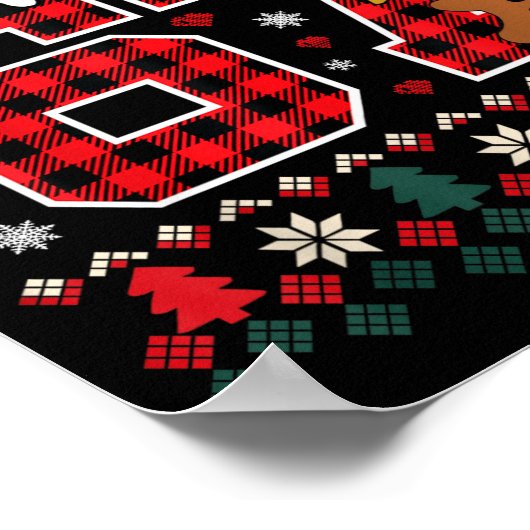 Funny 67 Christmas Pajamas Shirt Six Seven Meme Br Poster (Ecke)