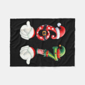 Funny 67 Christmas Pajamas Six Seven Meme 6 7 Elf Fleecedecke (Vorderseite (Horizontal))