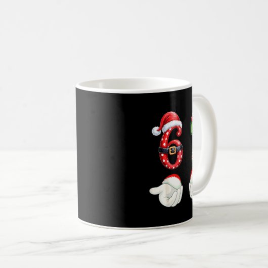 Funny 67 Christmas Pajamas Six Seven Meme 6 7 Elf Kaffeetasse (VorderseiteRechts)