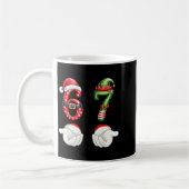 Funny 67 Christmas Pajamas Six Seven Meme 6 7 Elf Kaffeetasse (Links)