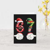 Funny 67 Christmas Pajamas Six Seven Meme 6 7 Elf  Karte (Gelbe Blume)