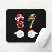 Funny 67 Christmas Pajamas Six Seven Meme 6 7 Elf Mousepad (Mit Mouse)