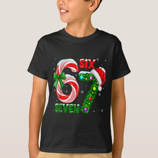 Funny 67 Christmas Shirts Boys Kids 6 7 Meme Pajam (Vorderseite)