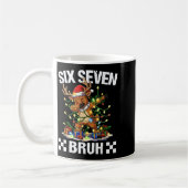 Funny 67 Christmas Six Seven Meme Dabbing Reindeer Kaffeetasse (Links)