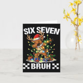 Funny 67 Christmas Six Seven Meme Dabbing Reindeer Karte (Gelbe Blume)
