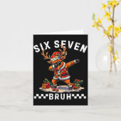 Funny 67 Christmas Six Seven Meme Dabbing Reindeer Karte (Gelbe Blume)