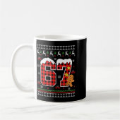 Funny 67 Christmas Ugly Pajamas Six Seven Meme Bra Kaffeetasse (Links)