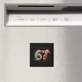 Funny 67 Christmas Xmas Six Seven F 6 7 Santa Hat Magnet (In Situ (Geschirrspüler))