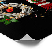 Funny 67 Christmas Xmas Six Seven F 6 7 Santa Hat  Poster (Ecke)