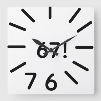 funny 67 clock quadratische wanduhr