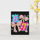 Funny 67 Coquette Bow Design For Girly Aesthetic L Karte (Gelbe Blume)