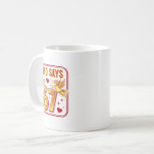 Funny 67 Cud Says 67 Valentine Couple Matching Six Kaffeetasse (Vorderseite Links)