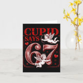Funny 67 Cud Says 67 Valentine Couple Matching Six Karte (Gelbe Blume)