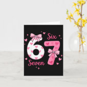 Funny 67 Cute Six Seven Meme Nk Hearts Bow Valenti Karte (Gelbe Blume)