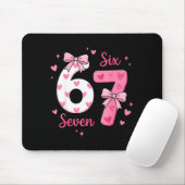 Funny 67 Cute Six Seven Meme Nk Hearts Bow Valenti Mousepad (Mit Mouse)